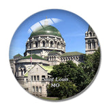 Saint Louis Cathedral Basilica Missouri USA 3D Fridge Magnet Crystal Glass