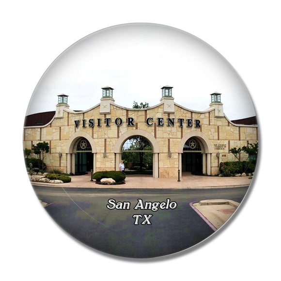 San Angelo Visitor Center Texas USA 3D Fridge Magnet Crystal Glass