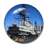 San Diego USS Midway Museum California USA 3D Fridge Magnet Crystal Glass