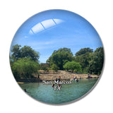 San Marcos River Texas USA 3D Fridge Magnet Crystal Glass