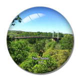 San Saba Bridge Texas USA 3D Fridge Magnet Crystal Glass