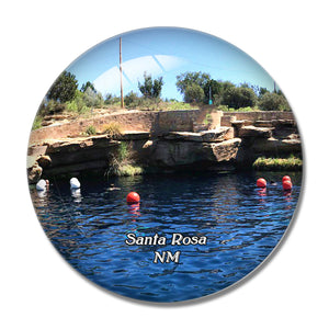 Santa Rosa Blue Hole New Mexico USA 3D Fridge Magnet Crystal Glass