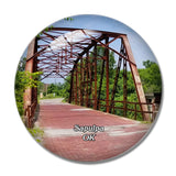 Sapulpa Rock Creek Bridge Oklahoma USA 3D Fridge Magnet Crystal Glass