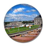 Sault Ste Marie Soo Locks Michigan USA 3D Fridge Magnet Crystal Glass
