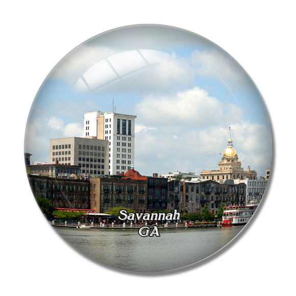 Savannah Georgia Riverfront USA 3D Fridge Magnet Crystal Glass