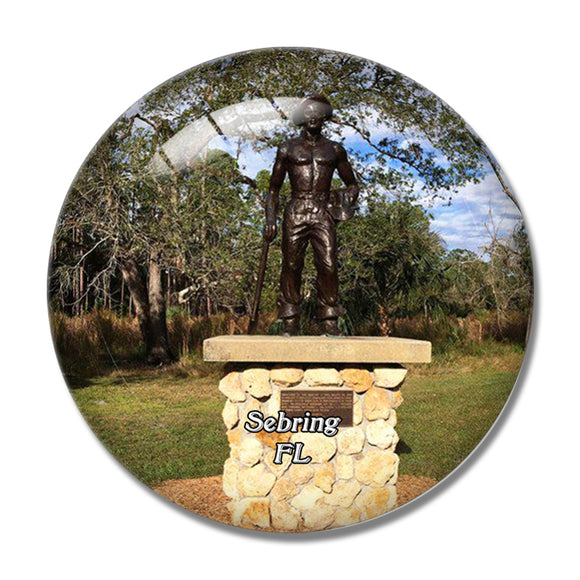 Sebring Highlands Hammock State Park Florida USA 3D Fridge Magnet Crystal Glass