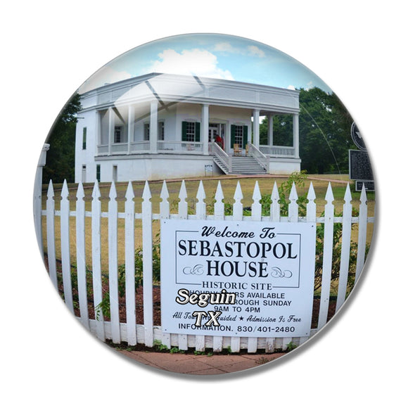 Seguin Sebastopol House Texas USA 3D Fridge Magnet Crystal Glass