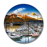 Seward Kenai Fjords National Park Alaska USA 3D Fridge Magnet Crystal Glass