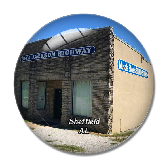 Sheffield Muscle Shoals Museum Alabama USA 3D Fridge Magnet Crystal Glass