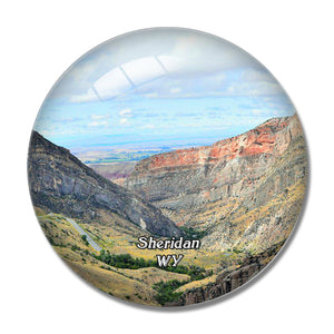 Sheridan Bighorn National Forest Wyoming USA 3D Fridge Magnet Crystal Glass