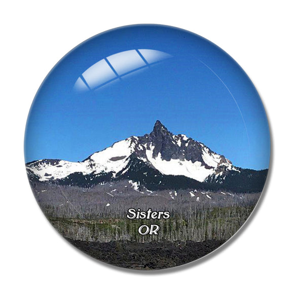 Sisters McKenzie Mount Oregon USA 3D Fridge Magnet Crystal Glass