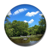 Snow Hill Park Maryland USA 3D Fridge Magnet Crystal Glass