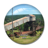 Soudan Underground Mine Minnesota USA 3D Fridge Magnet Crystal Glass