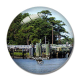 Southport Fort Fisher Ferry North Carolina USA 3D Fridge Magnet Crystal Glass