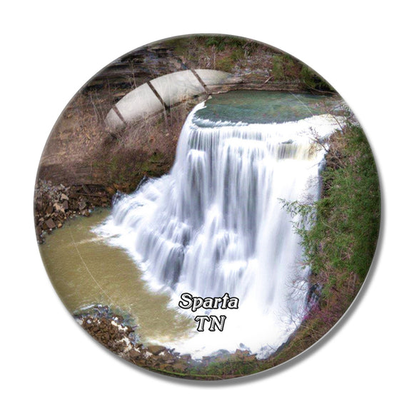 Sparta Burgess Falls Tennessee USA 3D Fridge Magnet Crystal Glass