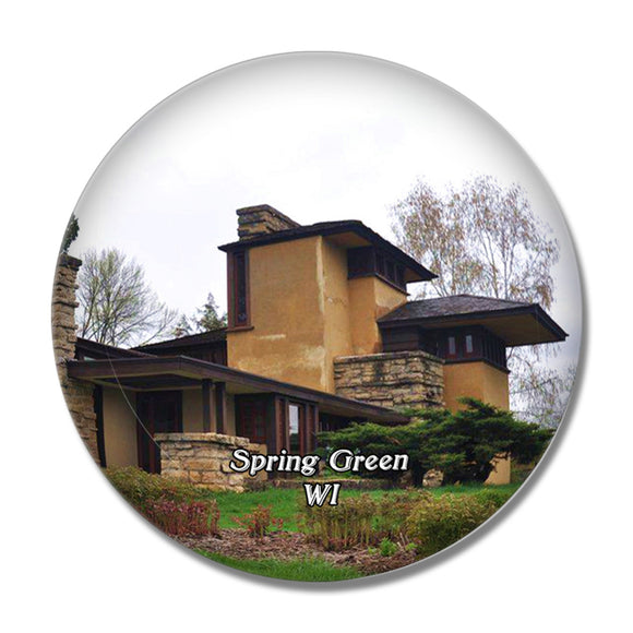 Spring Green Taliesin Preservation Wisconsin USA 3D Fridge Magnet Crystal Glass