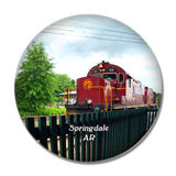 Springdale Railroad Arkansas USA 3D Fridge Magnet Crystal Glass