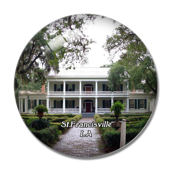 St.Francisville Rosedown Plantation State Historic Site Louisiana USA 3D Fridge Magnet Crystal Glass