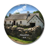 Staunton Frontier Culture Museum Virginia USA 3D Fridge Magnet Crystal Glass