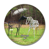 Stevens Point Sculpture Wisconsin USA 3D Fridge Magnet Crystal Glass