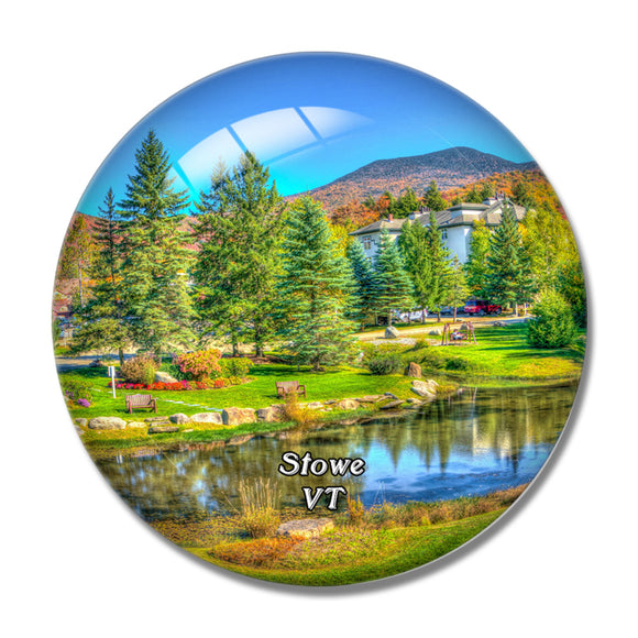 Stowe Recreation Path Vermont USA 3D Fridge Magnet Crystal Glass