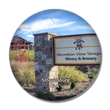 Stroudsburg Vineyard Pennsylvania USA 3D Fridge Magnet Crystal Glass
