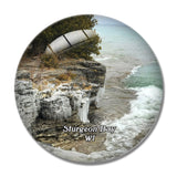 Sturgeon Bay Cave Point Wisconsin USA 3D Fridge Magnet Crystal Glass