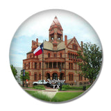Sulphur Springs County Courthouse Texas USA 3D Fridge Magnet Crystal Glass