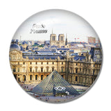 France Louvre Museum Paris 3D Fridge Magnet Crystal Glass