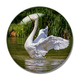 Sumter Swan Lake South Carolina USA 3D Fridge Magnet Crystal Glass