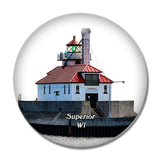 Superior Lighthouse Wisconsin USA 3D Fridge Magnet Crystal Glass