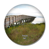 Swan Quarter North Carolina USA 3D Fridge Magnet Crystal Glass