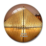 France Louvre Museum Paris 3D Fridge Magnet Crystal Glass