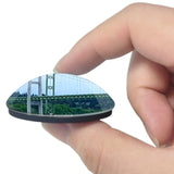 Tacoma Bridge Washington USA 3D Fridge Magnet Crystal Glass