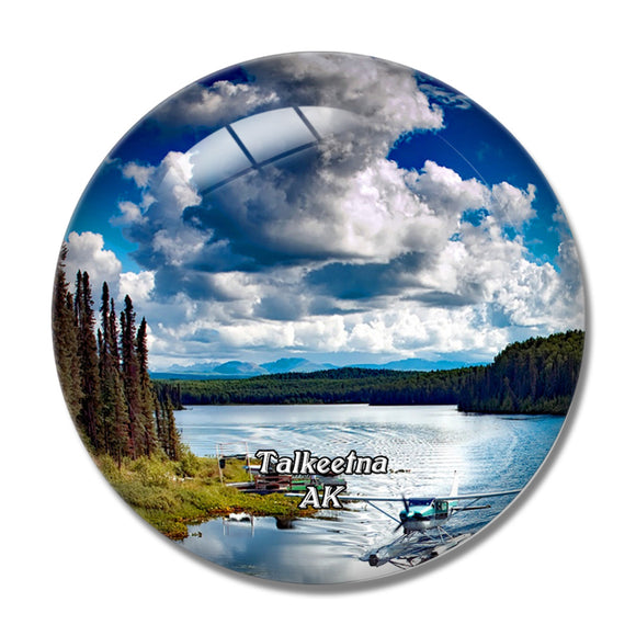 Talkeetna Alaska USA 3D Fridge Magnet Crystal Glass