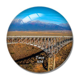 Taos Rio Grande Gorge Bridge New Mexico USA 3D Fridge Magnet Crystal Glass