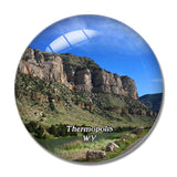 Thermopolis Wind River Canyon Wyoming USA 3D Fridge Magnet Crystal Glass