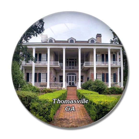 Thomasville Pebble Hill Plantation Georgia USA 3D Fridge Magnet Crystal Glass