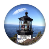 Tillamook Cape Meares Lighthouse Oregon USA 3D Fridge Magnet Crystal Glass