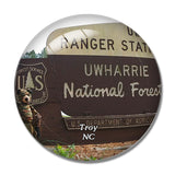 Troy Uwharrie National Forest North Carolina USA 3D Fridge Magnet Crystal Glass