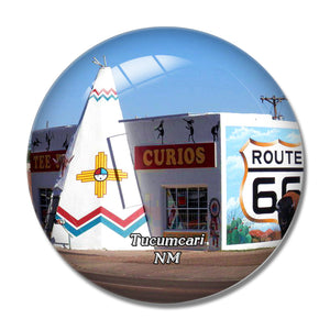 Tucumcari Route 66 New Mexico USA 3D Fridge Magnet Crystal Glass