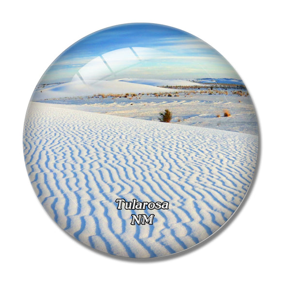 Tularosa White Sands National Monument New Mexico USA 3D Fridge Magnet Crystal Glass