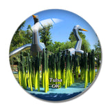 Tulsa Gathering Place Oklahoma USA 3D Fridge Magnet Crystal Glass