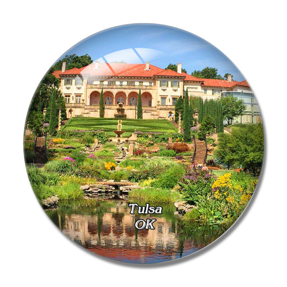 Tulsa Philbrook Museum Art Oklahoma USA 3D Fridge Magnet Crystal Glass