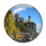 Two Harbors Split Rock Lighthouse Minnesota USA 3D Fridge Magnet Crystal Glass