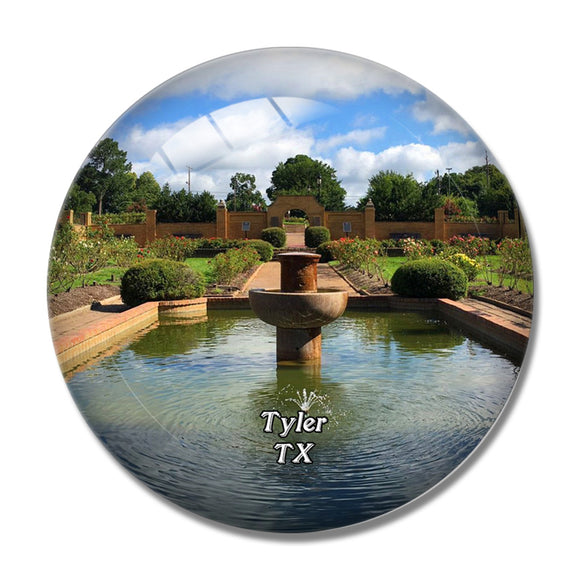 Tyler Rose Garden Texas USA 3D Fridge Magnet Crystal Glass