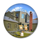 Unalaska Visitor Center Alaska USA 3D Fridge Magnet Crystal Glass