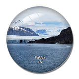 Valdez Columbia Glacier Alaska USA 3D Fridge Magnet Crystal Glass