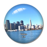 Vallejo California USA 3D Fridge Magnet Crystal Glass
