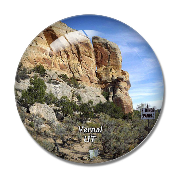 Vernal McConkie Ranch Utah USA 3D Fridge Magnet Crystal Glass